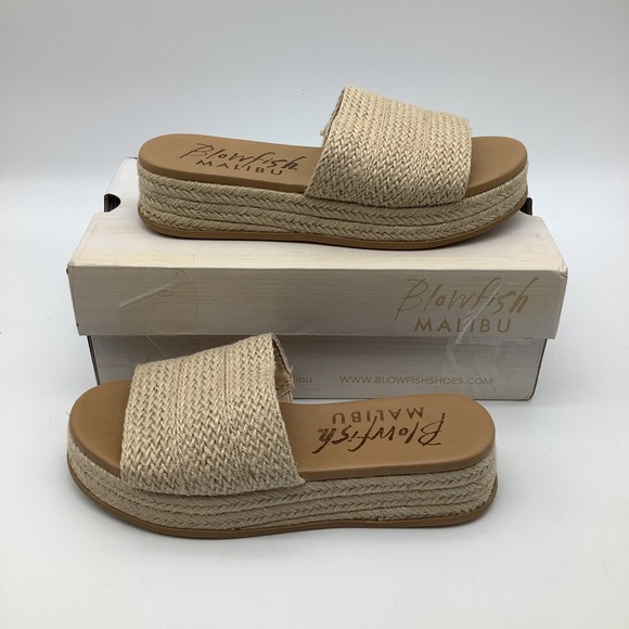 Blowfish Malibu Marshlo Rope Platform Espadrille Slide Sandals Size 7.5M New - Picture 1 of 6